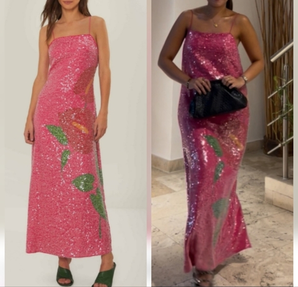 FARM Rio Dresses & Skirts - FARM Rio Pink Sequin Maxidrwss